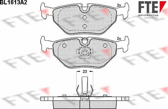 FTE 9010248 - Brake Pad Set, disc brake www.autospares.lv