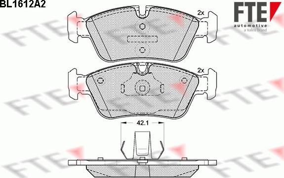 FTE 9010247 - Brake Pad Set, disc brake www.autospares.lv