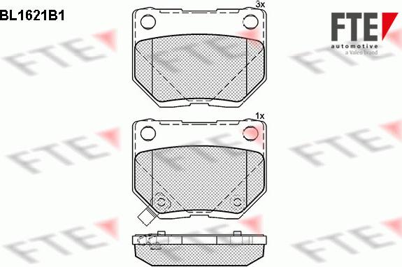 FTE 9010254 - Bremžu uzliku kompl., Disku bremzes autospares.lv