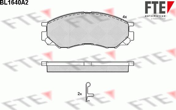 FTE BL1640A2 - Brake Pad Set, disc brake www.autospares.lv