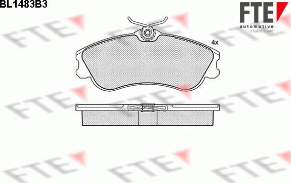 FTE BL1483B3 - Bremžu uzliku kompl., Disku bremzes autospares.lv