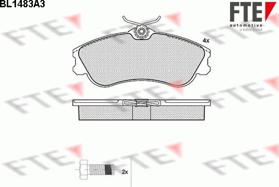 FTE 9010213 - Bremžu uzliku kompl., Disku bremzes autospares.lv