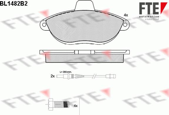 FTE 9010212 - Brake Pad Set, disc brake www.autospares.lv