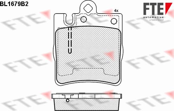 FTE BL1679B2 - Bremžu uzliku kompl., Disku bremzes www.autospares.lv