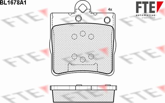 FTE BL1678A1 - Bremžu uzliku kompl., Disku bremzes www.autospares.lv