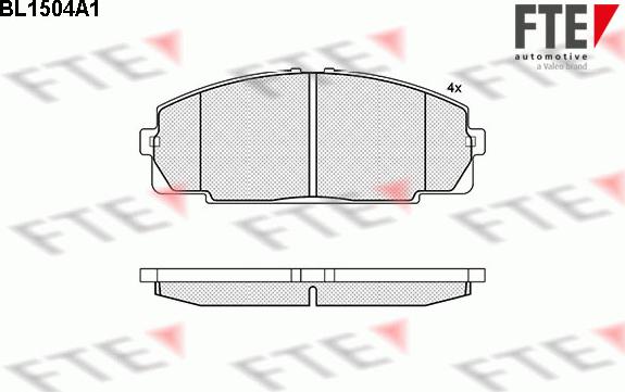 FTE 9010226 - Brake Pad Set, disc brake www.autospares.lv