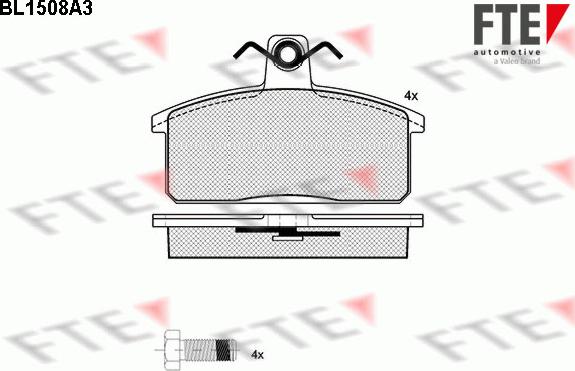 FTE BL1508A3 - Brake Pad Set, disc brake www.autospares.lv