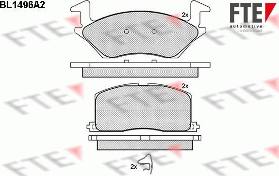 FTE 9010223 - Brake Pad Set, disc brake www.autospares.lv