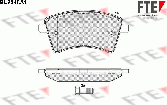 FTE 9010799 - Тормозные колодки, дисковые, комплект www.autospares.lv