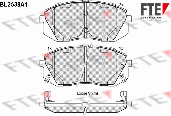 FTE 9010790 - Тормозные колодки, дисковые, комплект www.autospares.lv