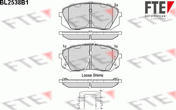 FTE 9010791 - Bremžu uzliku kompl., Disku bremzes www.autospares.lv