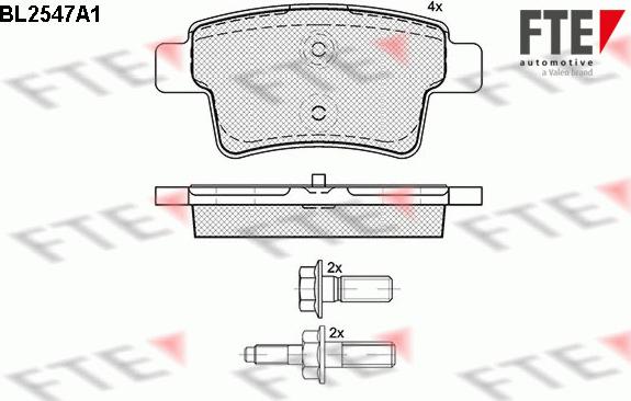 FTE BL2547A1 - Bremžu uzliku kompl., Disku bremzes www.autospares.lv