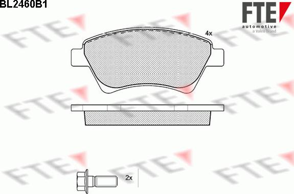 FTE 9010746 - Bremžu uzliku kompl., Disku bremzes autospares.lv