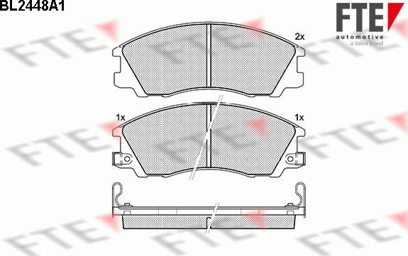 FTE BL2448A1 - Bremžu uzliku kompl., Disku bremzes www.autospares.lv