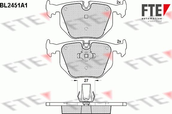 FTE BL2451A1 - Bremžu uzliku kompl., Disku bremzes www.autospares.lv