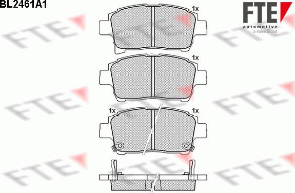 FTE 9010747 - Brake Pad Set, disc brake www.autospares.lv