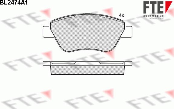 FTE 9010753 - Brake Pad Set, disc brake www.autospares.lv