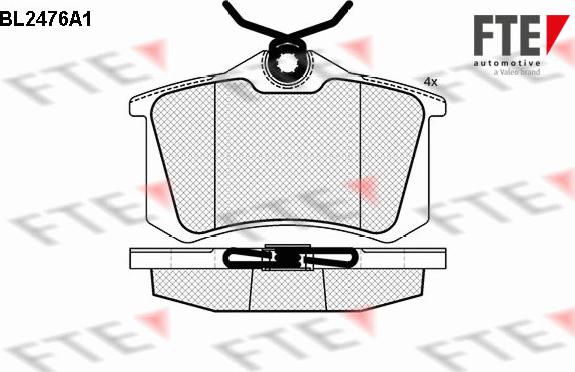 FTE 9010757 - Brake Pad Set, disc brake www.autospares.lv