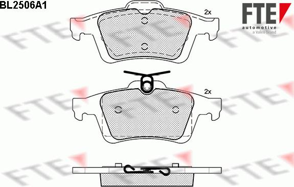 FTE BL2506A1 - Bremžu uzliku kompl., Disku bremzes www.autospares.lv