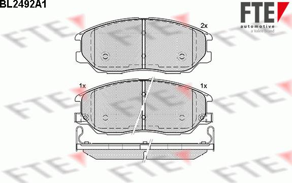 FTE 9010764 - Тормозные колодки, дисковые, комплект www.autospares.lv