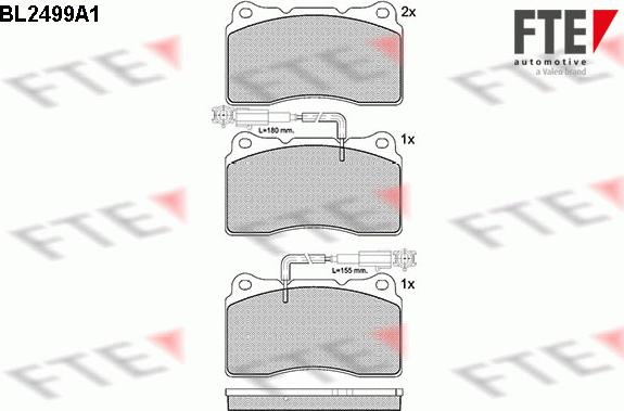 FTE 9010766 - Bremžu uzliku kompl., Disku bremzes autospares.lv