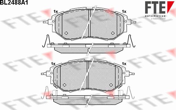 FTE BL2488A1 - Bremžu uzliku kompl., Disku bremzes www.autospares.lv