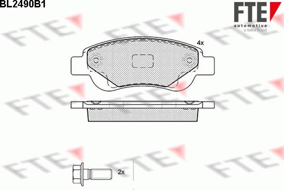 FTE BL2490B1 - Brake Pad Set, disc brake www.autospares.lv