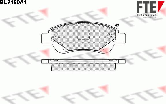 FTE BL2490A1 - Brake Pad Set, disc brake www.autospares.lv