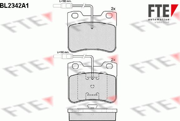 FTE BL2342A1 - Bremžu uzliku kompl., Disku bremzes www.autospares.lv