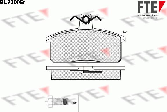 FTE BL2300B1 - Brake Pad Set, disc brake www.autospares.lv