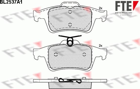 FTE 9010789 - Тормозные колодки, дисковые, комплект www.autospares.lv