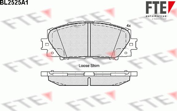 FTE 9010780 - Тормозные колодки, дисковые, комплект www.autospares.lv