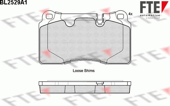 FTE 9010783 - Bremžu uzliku kompl., Disku bremzes www.autospares.lv