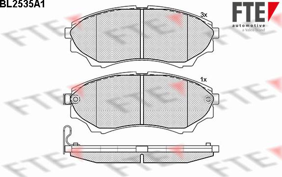 FTE BL2535A1 - Brake Pad Set, disc brake www.autospares.lv