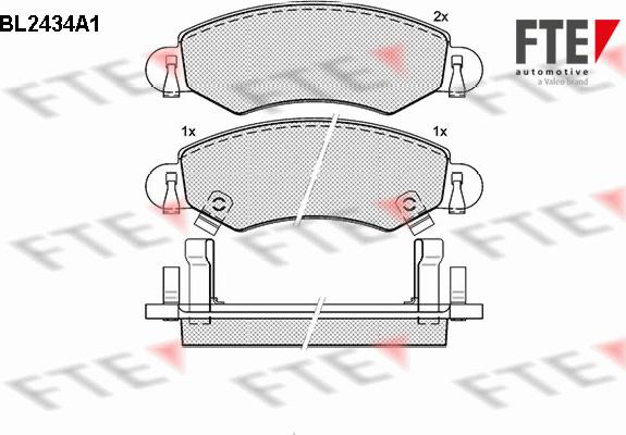 FTE 9010734 - Brake Pad Set, disc brake www.autospares.lv