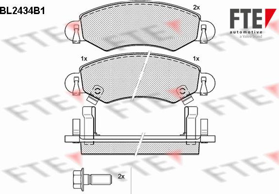 FTE BL2434B1 - Тормозные колодки, дисковые, комплект www.autospares.lv