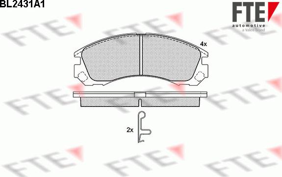 FTE BL2431A1 - Bremžu uzliku kompl., Disku bremzes www.autospares.lv