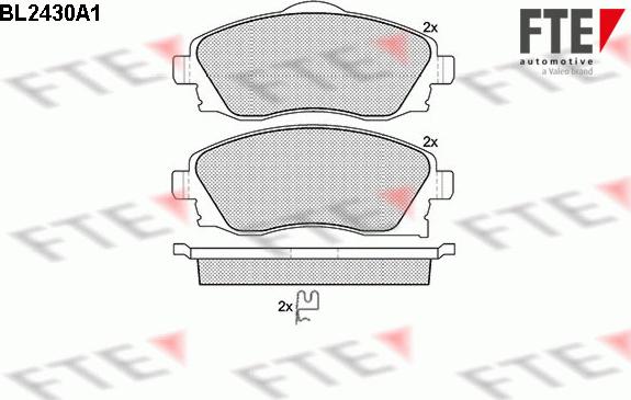 FTE 9010729 - Brake Pad Set, disc brake www.autospares.lv