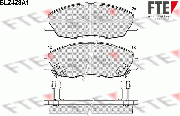 FTE BL2428A1 - Bremžu uzliku kompl., Disku bremzes www.autospares.lv