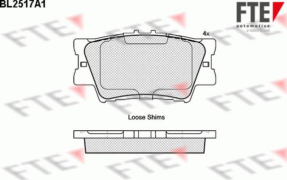 FTE 9010775 - Bremžu uzliku kompl., Disku bremzes www.autospares.lv