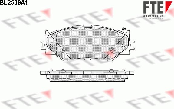 FTE 9010771 - Bremžu uzliku kompl., Disku bremzes www.autospares.lv