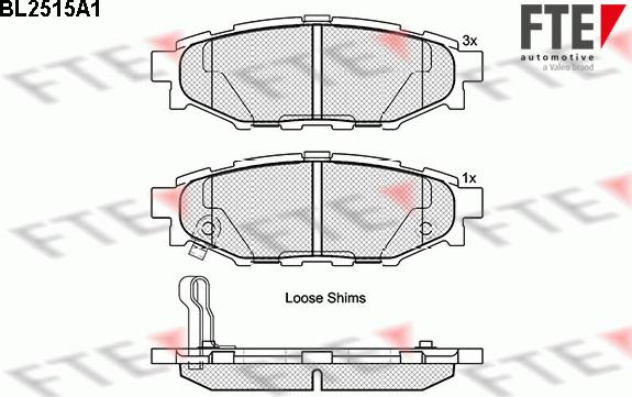 FTE 9010773 - Brake Pad Set, disc brake www.autospares.lv