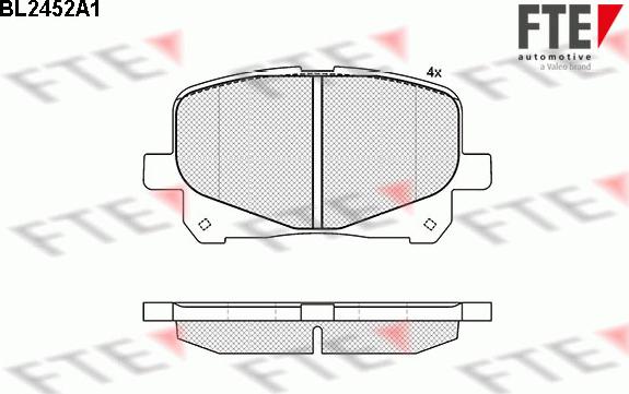 FTE 9011050 - Brake Pad Set, disc brake www.autospares.lv