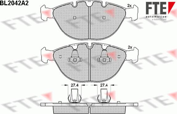 FTE 9011058 - Bremžu uzliku kompl., Disku bremzes www.autospares.lv