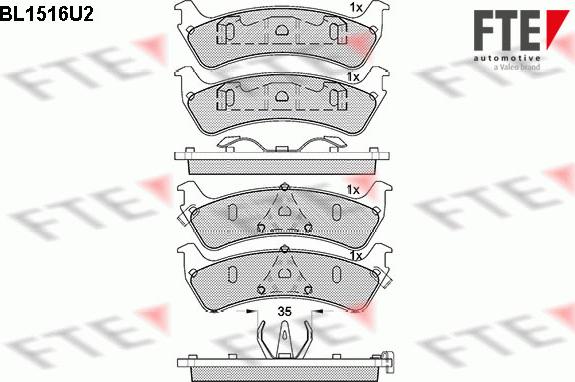 FTE 9011064 - Bremžu uzliku kompl., Disku bremzes www.autospares.lv