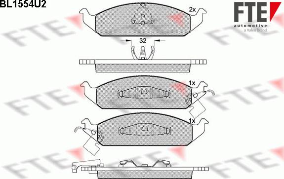 FTE 9011063 - Bremžu uzliku kompl., Disku bremzes www.autospares.lv