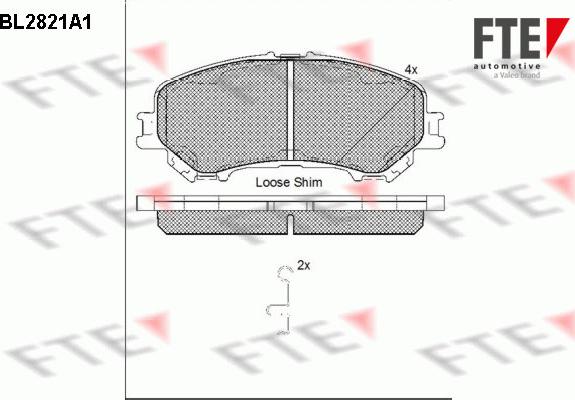 FTE 9011004 - Bremžu uzliku kompl., Disku bremzes www.autospares.lv