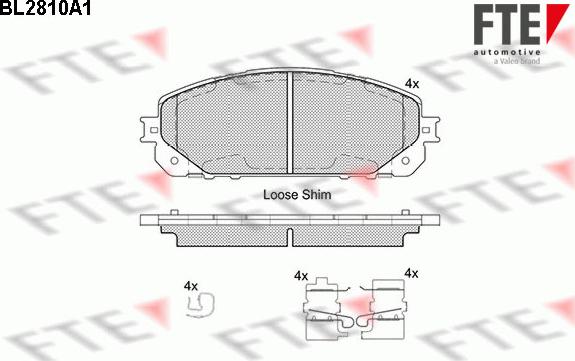 FTE 9011000 - Bremžu uzliku kompl., Disku bremzes autospares.lv