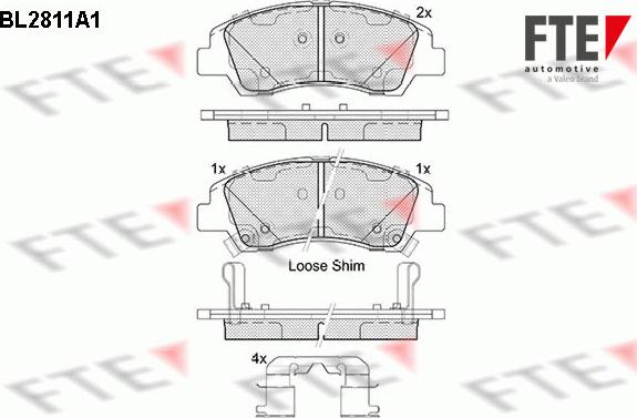 FTE 9011001 - Bremžu uzliku kompl., Disku bremzes www.autospares.lv