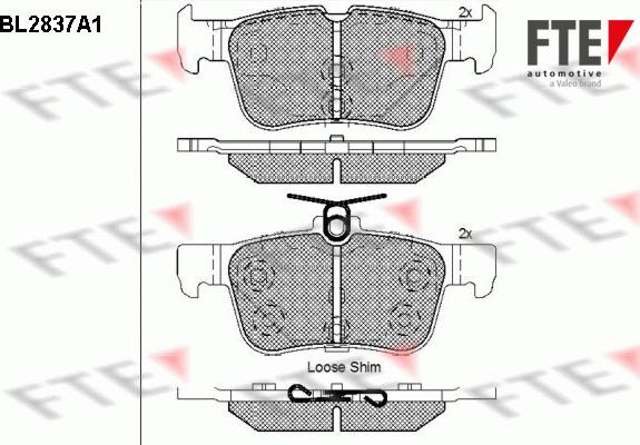 FTE 9011015 - Bremžu uzliku kompl., Disku bremzes www.autospares.lv